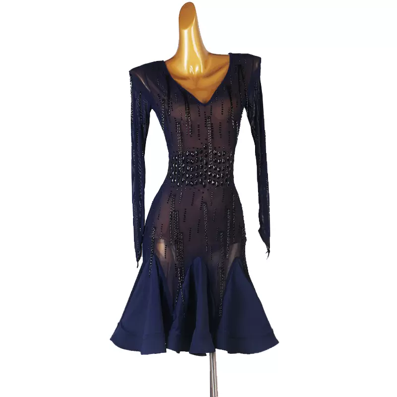 Customisable-Women's Diamante Dance Dresses Competition Dress Performance Costume