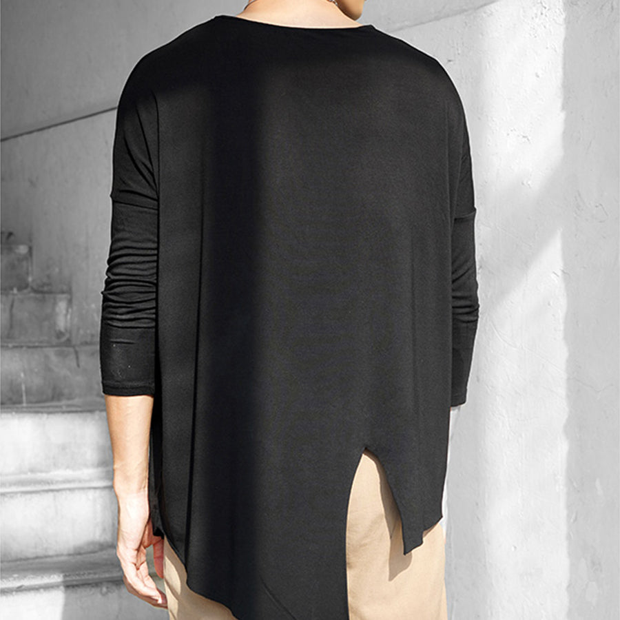 HC Men's Long Sleeve Round Neck Latin Dance Tops Dance Wear