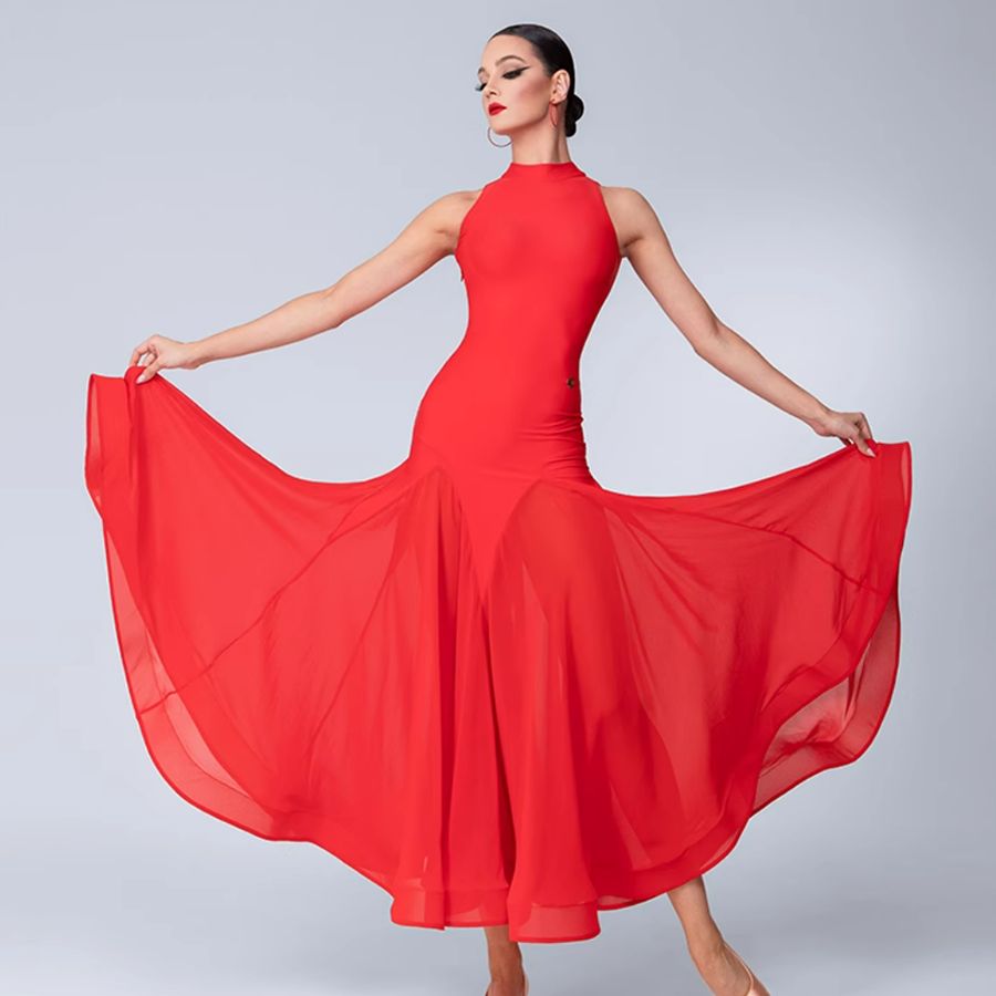TID Customisable Women's Ballroom Waltz Modern Dance Dresses Performance Competition Dancewear