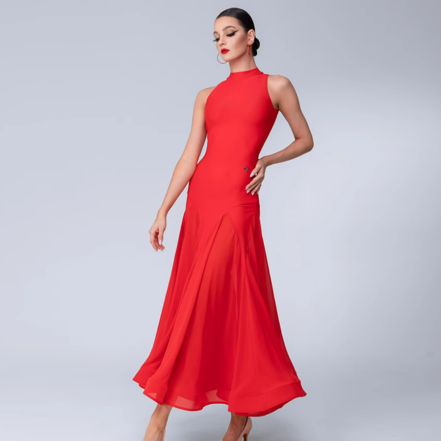 TID Customisable Women's Ballroom Waltz Modern Dance Dresses Performance Competition Dancewear