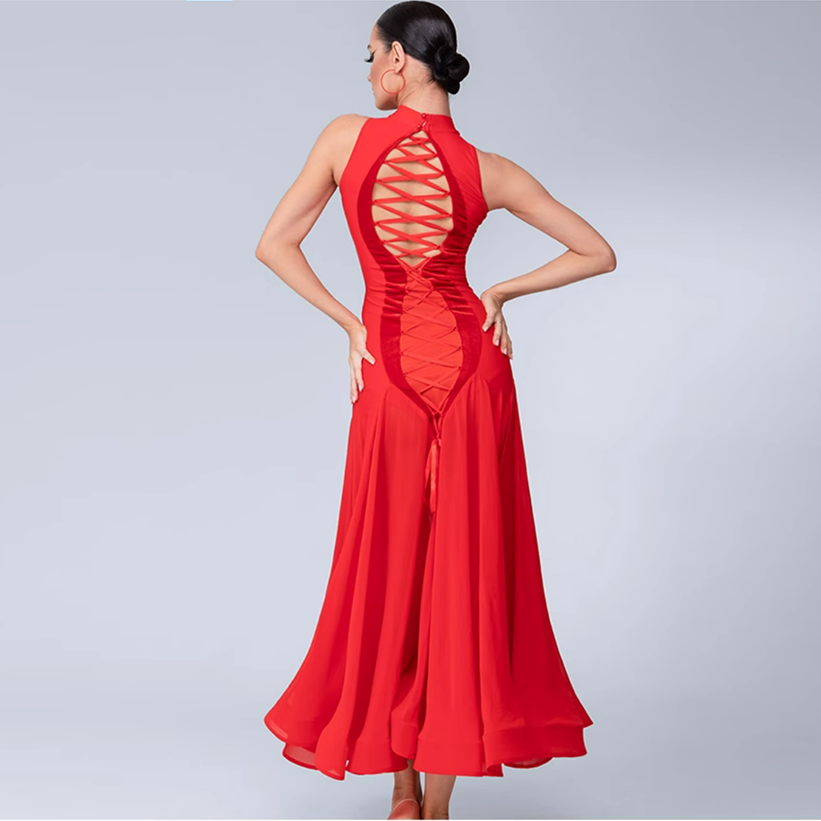 TID Customisable Women's Ballroom Waltz Modern Dance Dresses Performance Competition Dancewear