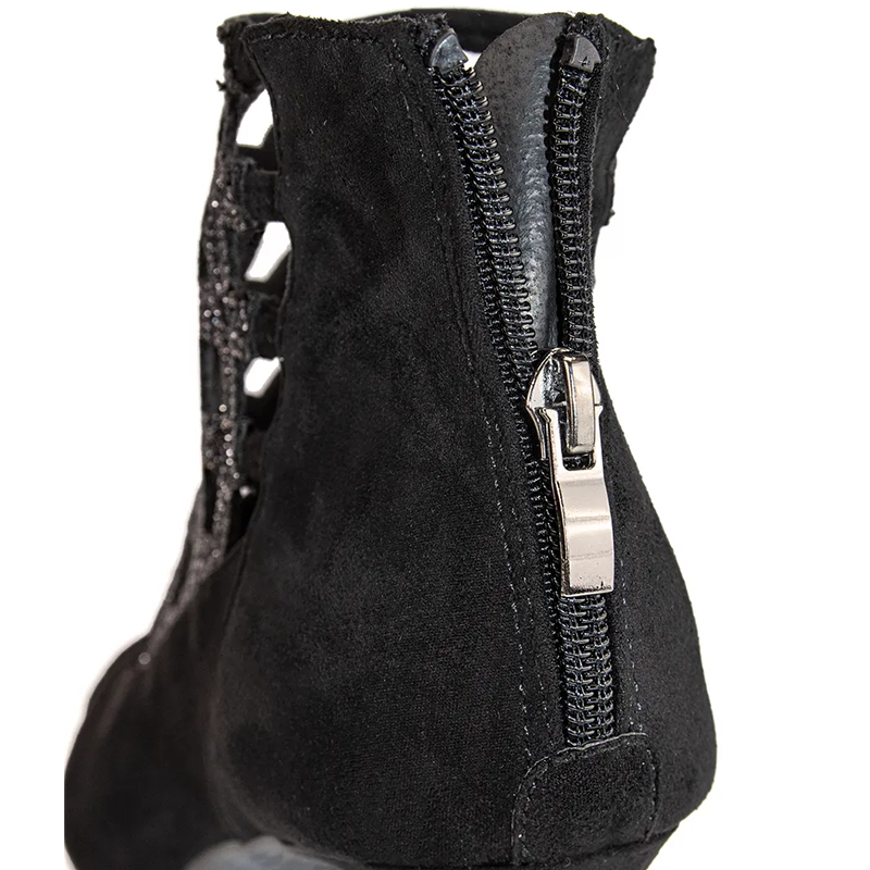 DS Women's Sparkling Glitter Customized Heel Dance Boots Jazz Salsa Dance Shoes