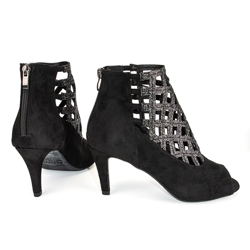 DS Women's Sparkling Glitter Customized Heel Dance Boots Jazz Salsa Dance Shoes