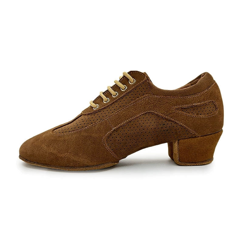 KCDANCE Women's Suede 3.5cm Heel With Lace-up Teaching & Practice Dance Shoes