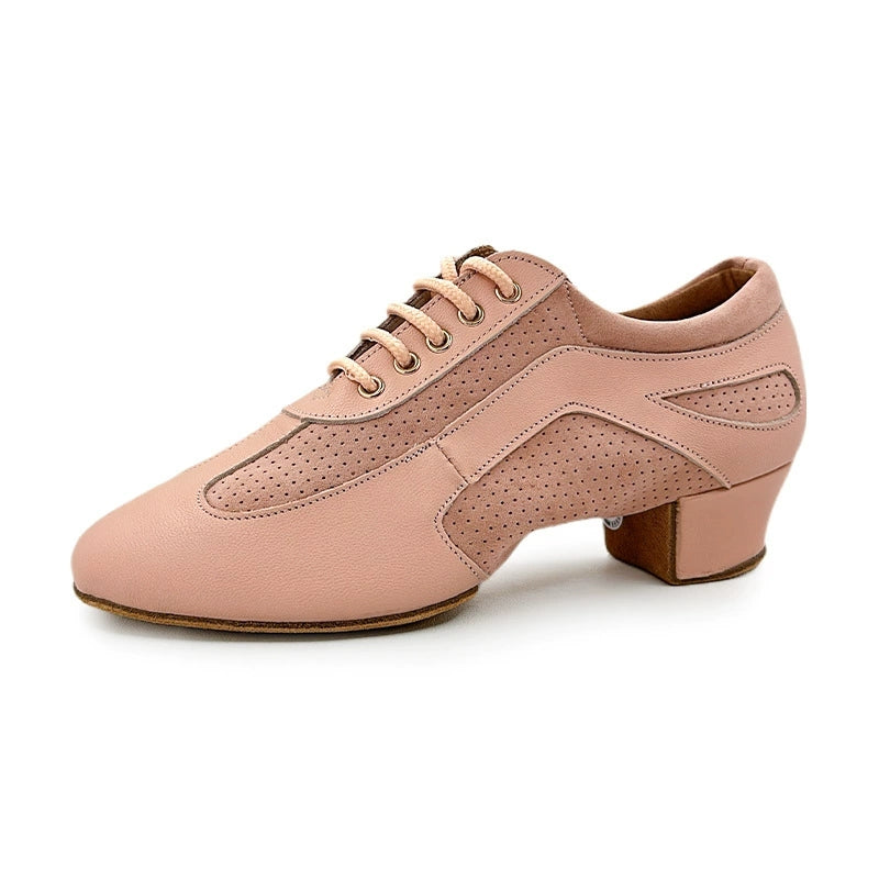 KCDANCE Women's Suede 3.5cm Heel With Lace-up Teaching & Practice Dance Shoes