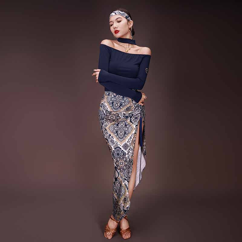 HC Women's  Latin Dance Skirt Dance Wear Training Performance Skirt