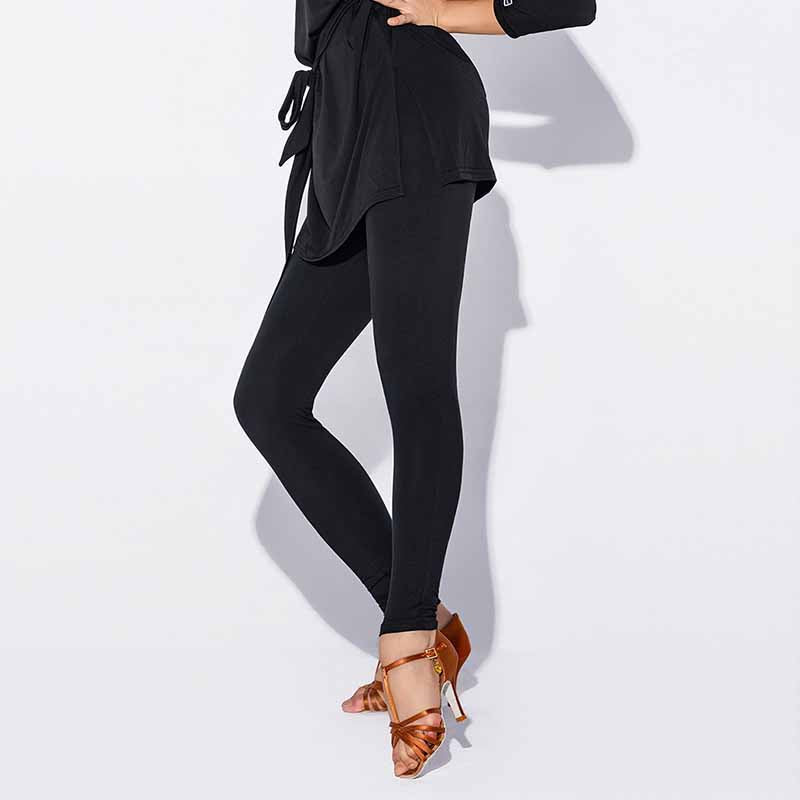 HC Women's Black Latin Dance Pants Dance Wear Training Performance Pants