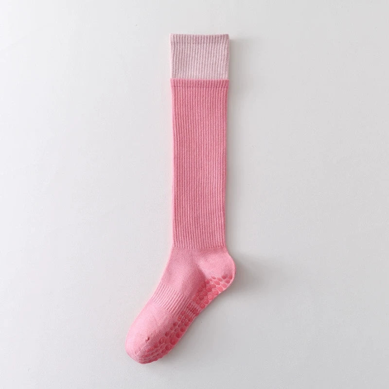 Yoga Pilates Knit Cotton Grip Long Socks