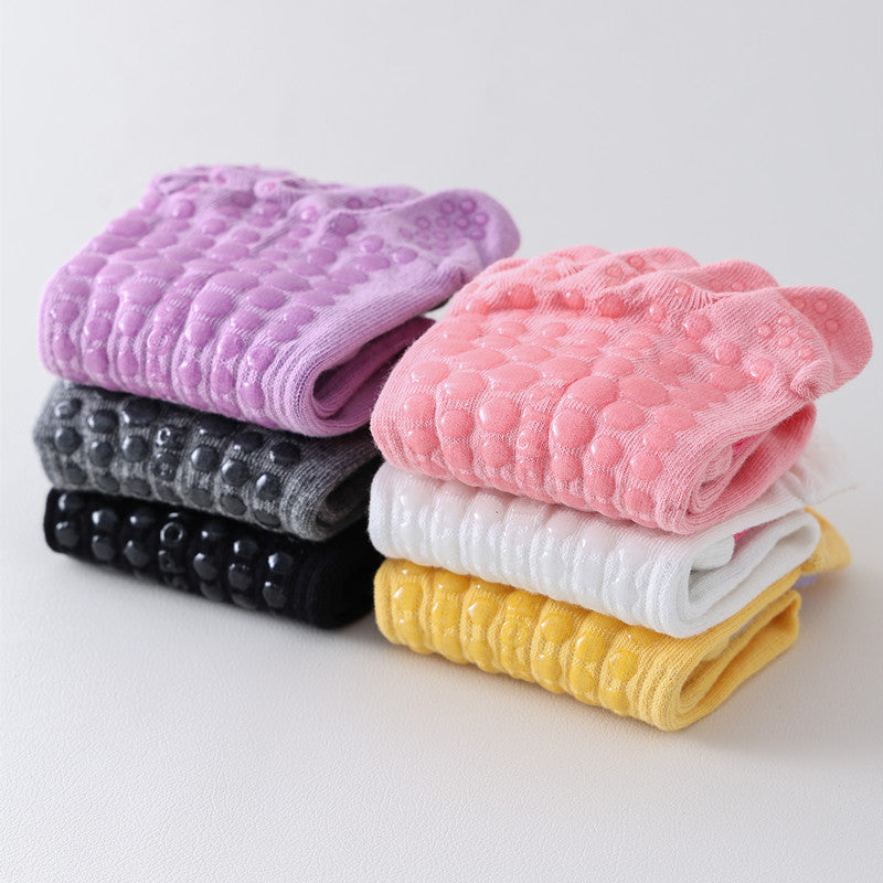 Five-Toe Split Yoga Pilates Knit Cotton Grip Short Socks