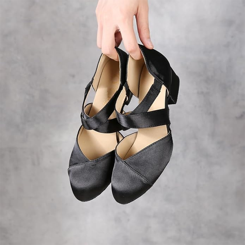 DS Women's Satin 3.5cm/6cm Heels Ballroom Dance Shoes Swing Dance Shoes