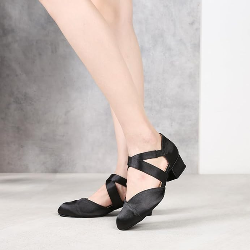 DS Women's Satin 3.5cm/6cm Heels Ballroom Dance Shoes Swing Dance Shoes
