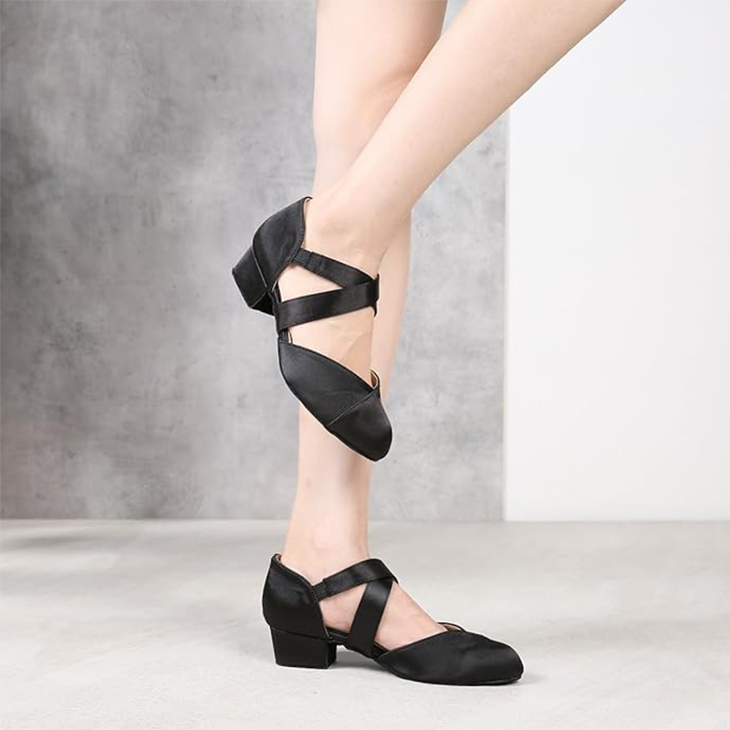DS Women's Satin 3.5cm/6cm Heels Ballroom Dance Shoes Swing Dance Shoes