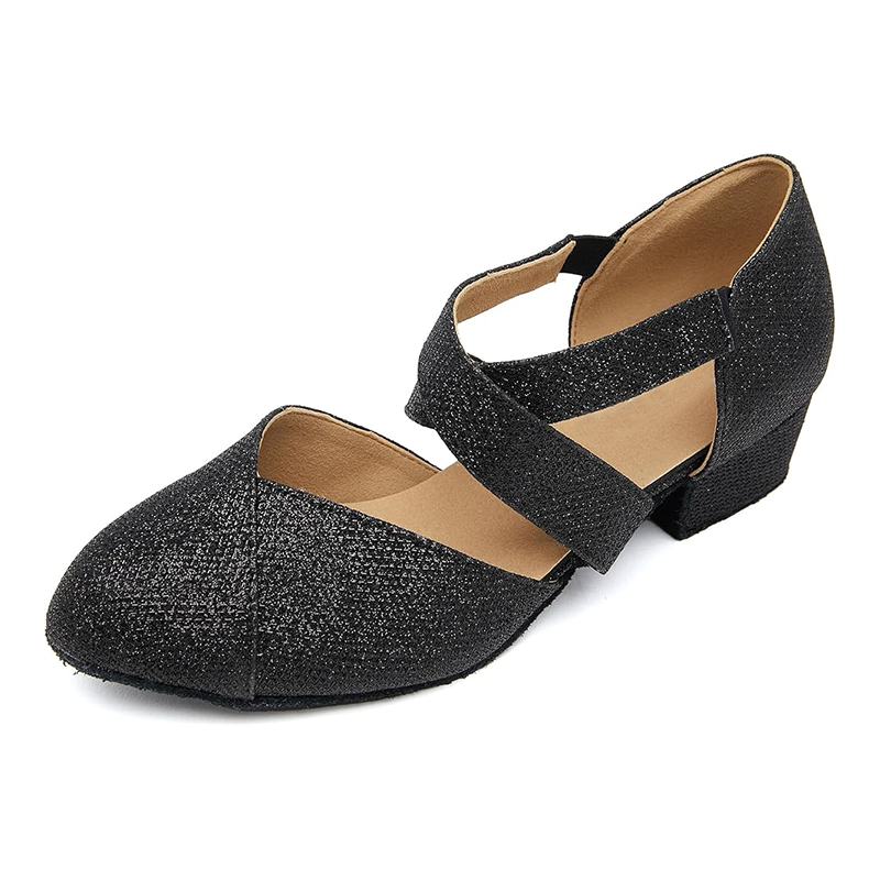DS Women's Glitter 3.5cm Heels Ballroom Dance Shoes Swing Dance Shoes