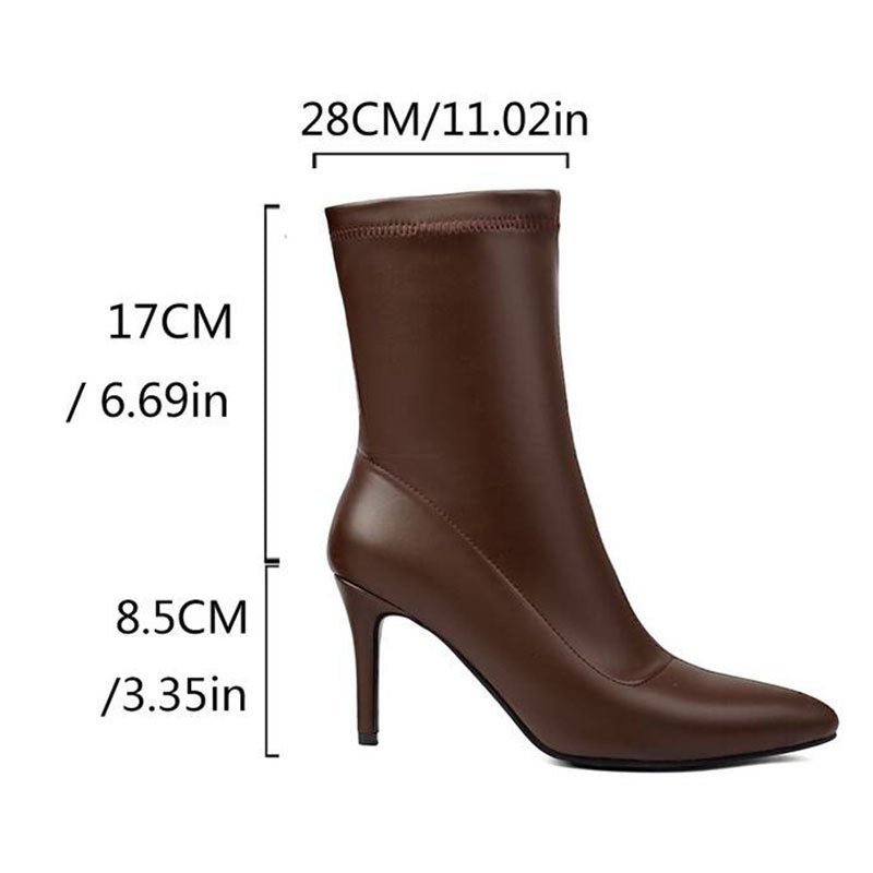 Women's 8.5cm/10cm Heel Leatherette Heels Dance Boots Jazz Street Sole Dance Shoes