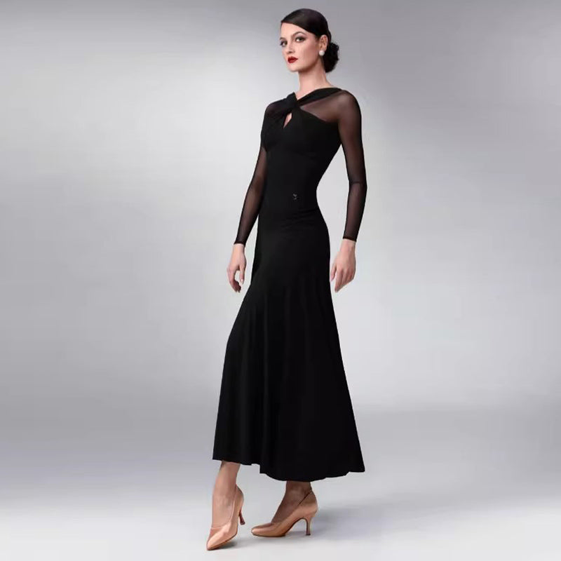 TID Customisable Women's Long Sleeve Dance Dresses Performance Competition Dancewear