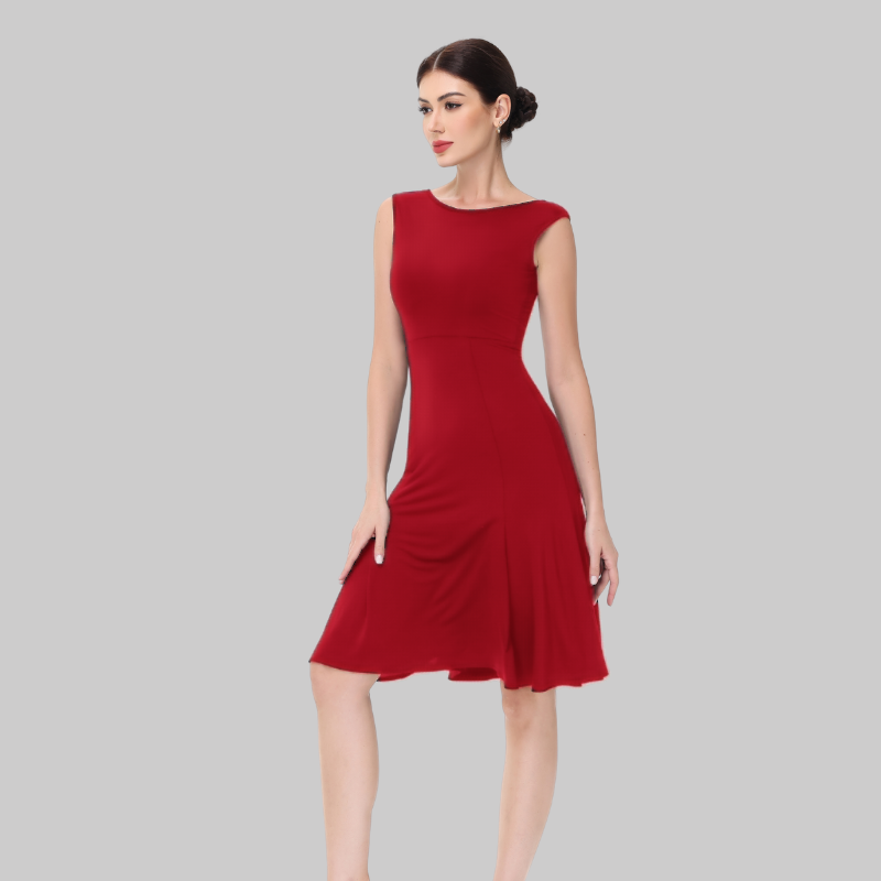 Women's Black Sleeveless Dance Wear Dance Dress Performance Wear