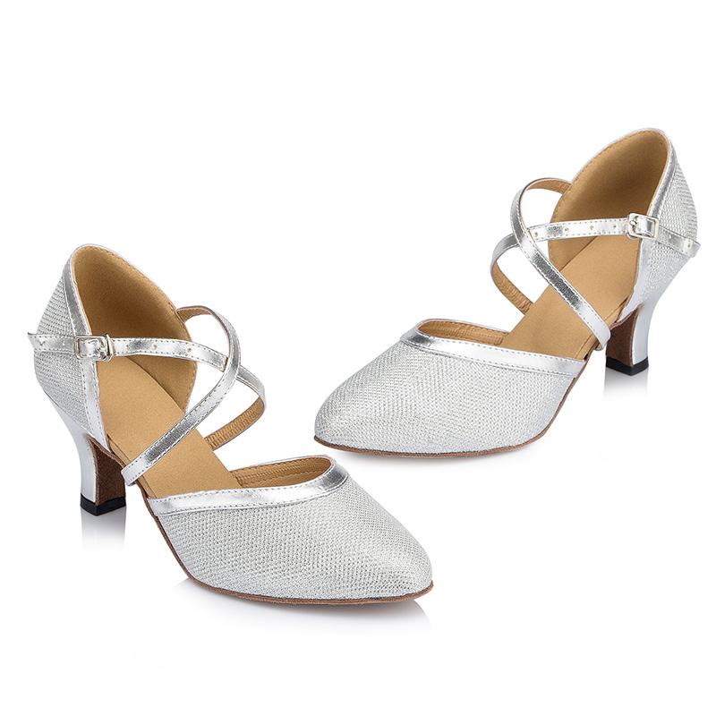 Women's  Sparkling Glitter Customized Heel Ballroom Dance Shoes Modern Shoes