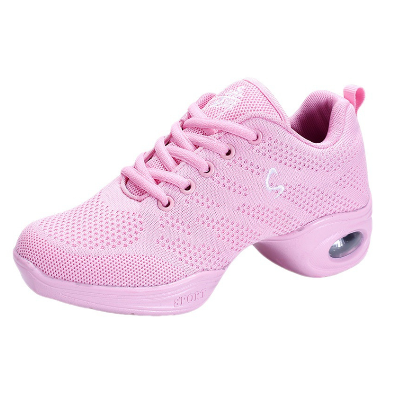 Women's Mesh Jazz Shoes Lace-up Dance Sneakers
