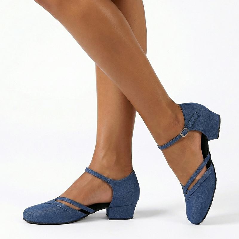 Women's Demin 3.5cm Heels Ballroom Swing Dance Shoes