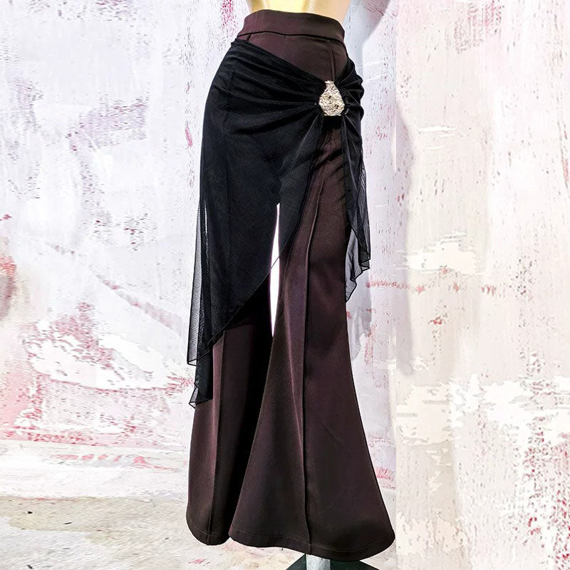 YJFY Women's Bell-Bottom Pants Modern Dance Pants Dance Wear Training Performance Pants