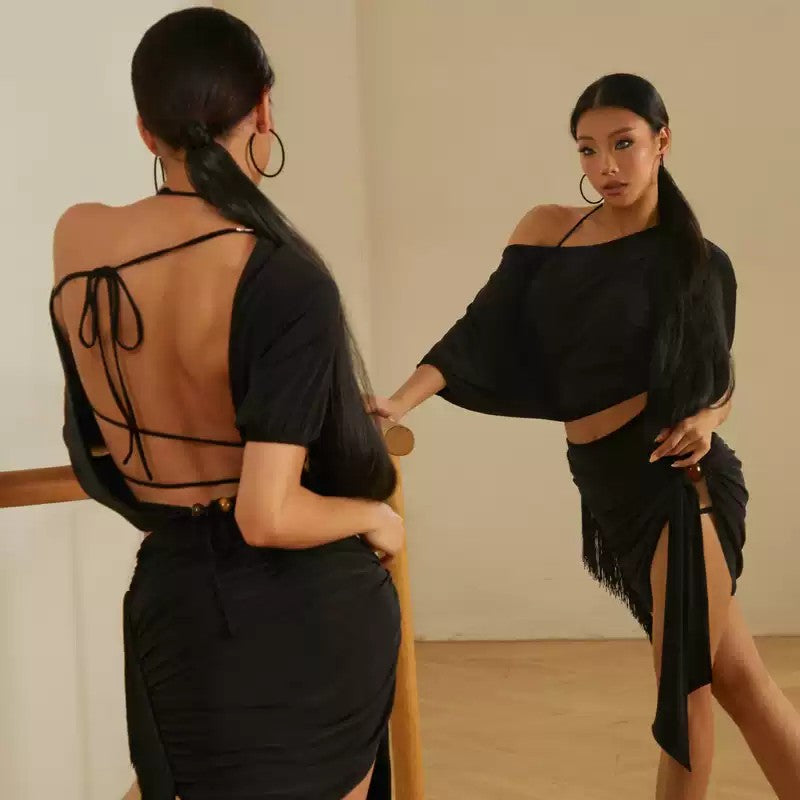 Z Women's Tassel Latin Dance Skirt Dance Wear Training Performance Skirts Practice Dance Wear