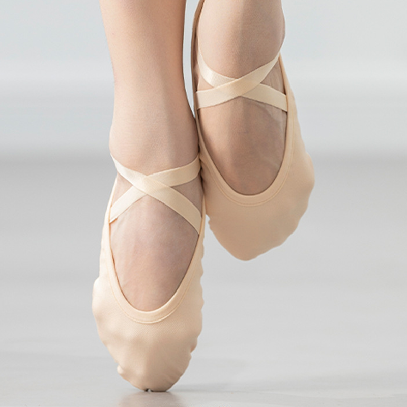 WY Women's Split-Sole Stretch Canvas Ballet Shoe