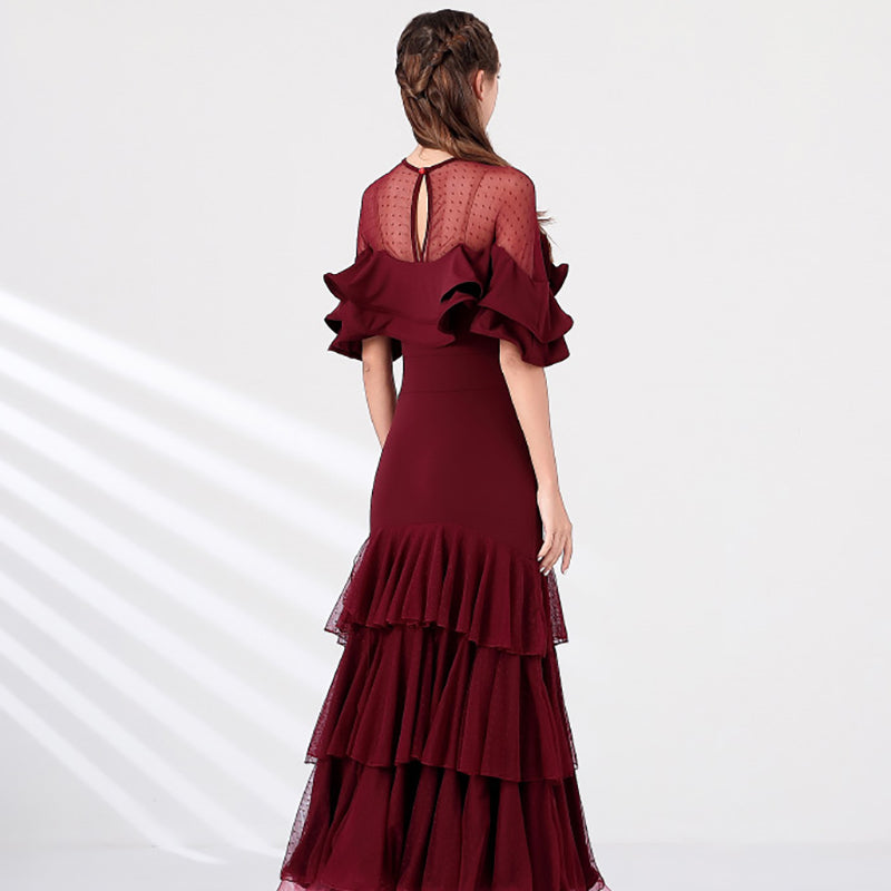 Women's Modern Dance Performance Dress Waltz Ballroom Dance Dress