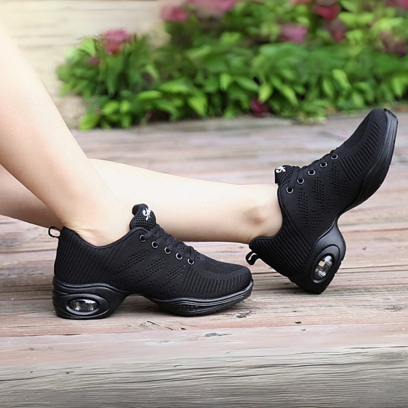 Women's Mesh Jazz Shoes Lace-up Dance Sneakers