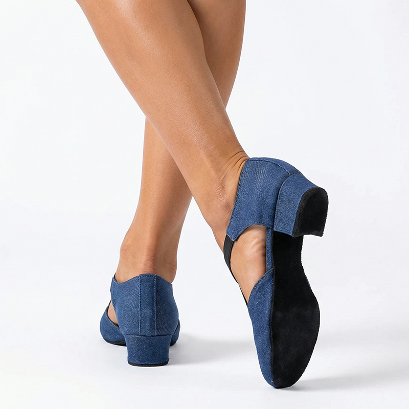 Women's Demin 3.5cm Heels Ballroom Swing Dance Shoes
