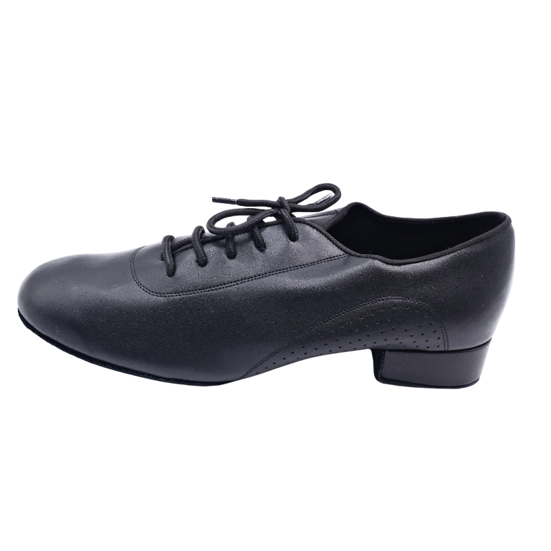 Men's 2cm Black Leatherette Heels Ballroom Dance Shoes