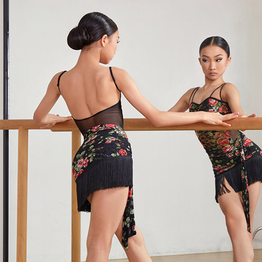 Z Girls Lace Swing Dance Skirts Practice Dancewear