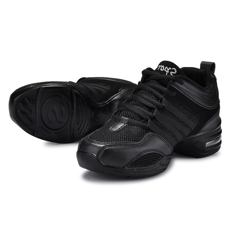 Women's Mesh Lace-up 4.5cm Heel Dance Sneakers Practice Dance Shoes Jazz Dance