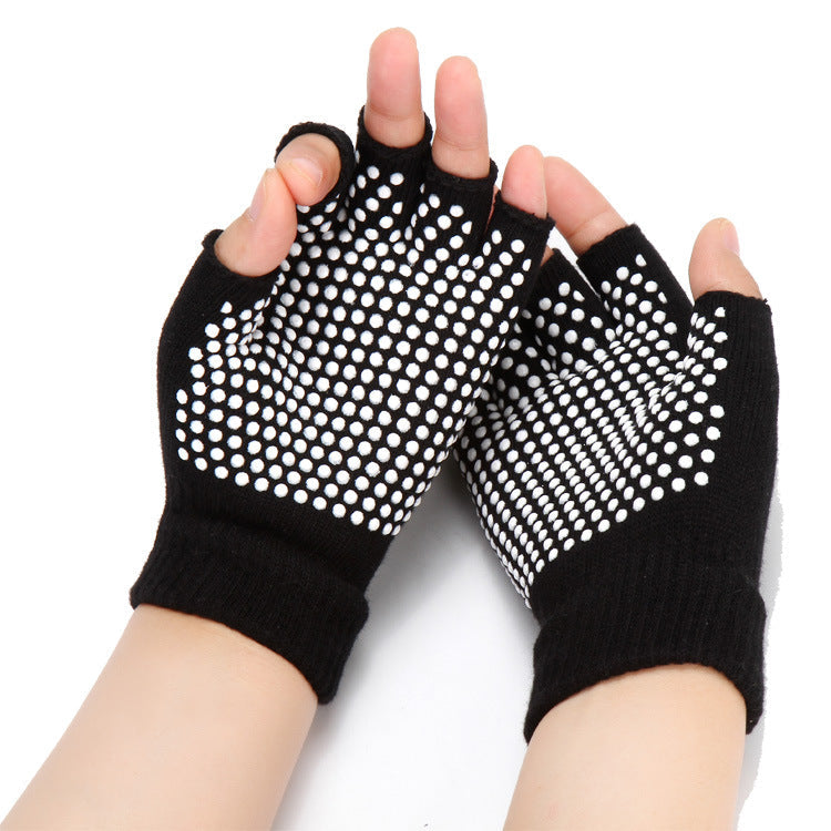 Fingerless Grip Yoga Pilates Gloves