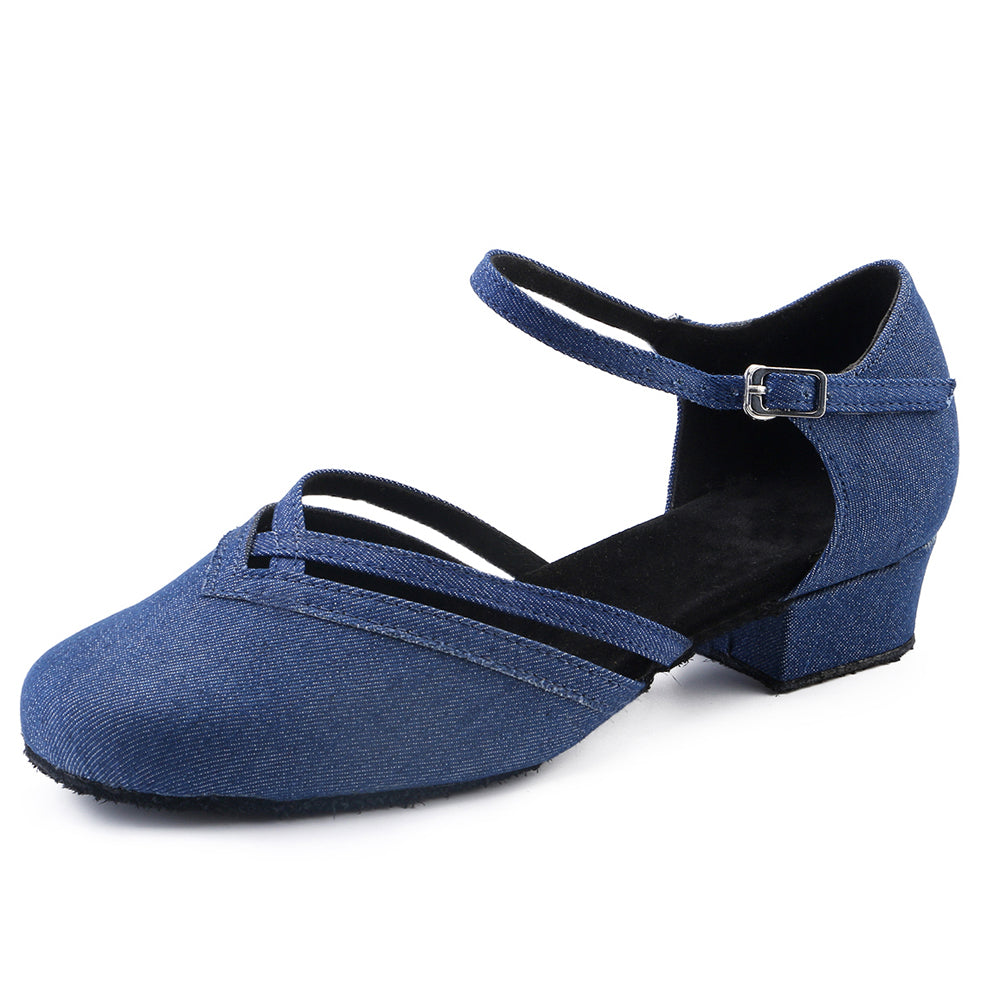 Women's Demin 3.5cm Heels Ballroom Swing Dance Shoes