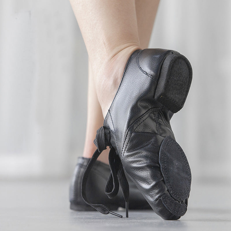 Low-top thickened cowhide sole Jazz shoes/Ballet Slipper