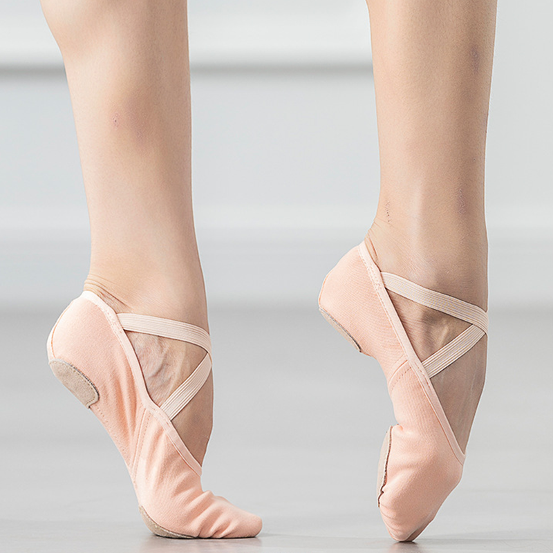 WY Women's Spandex Split-Sole Ballet Shoes