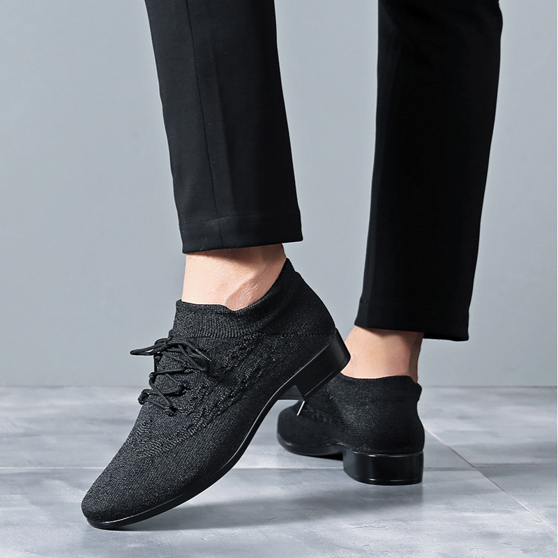 Men's Black 2.5cm Heels Ballroom Dance Shoes