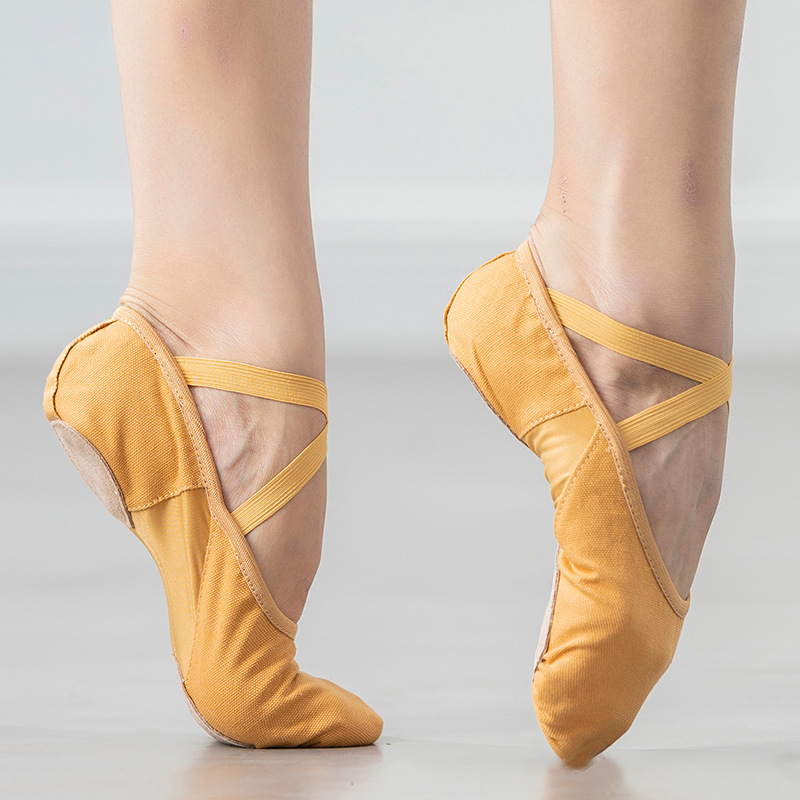 WY Women's Split-Sole Stretch Canvas Ballet Shoe