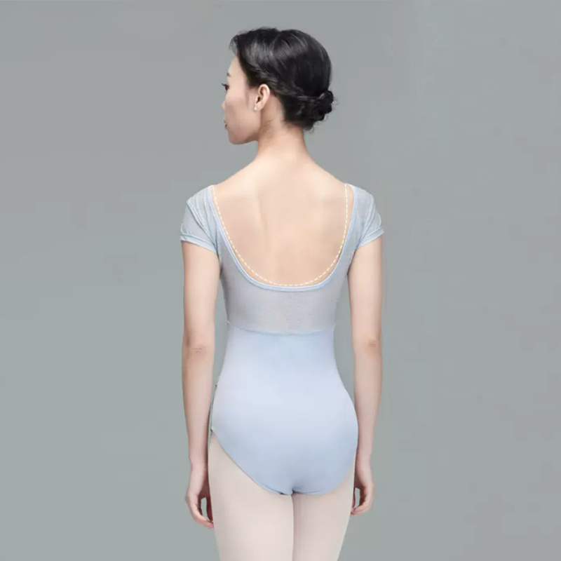 BW Women's Mesh U-back Cap Sleeve Leotard