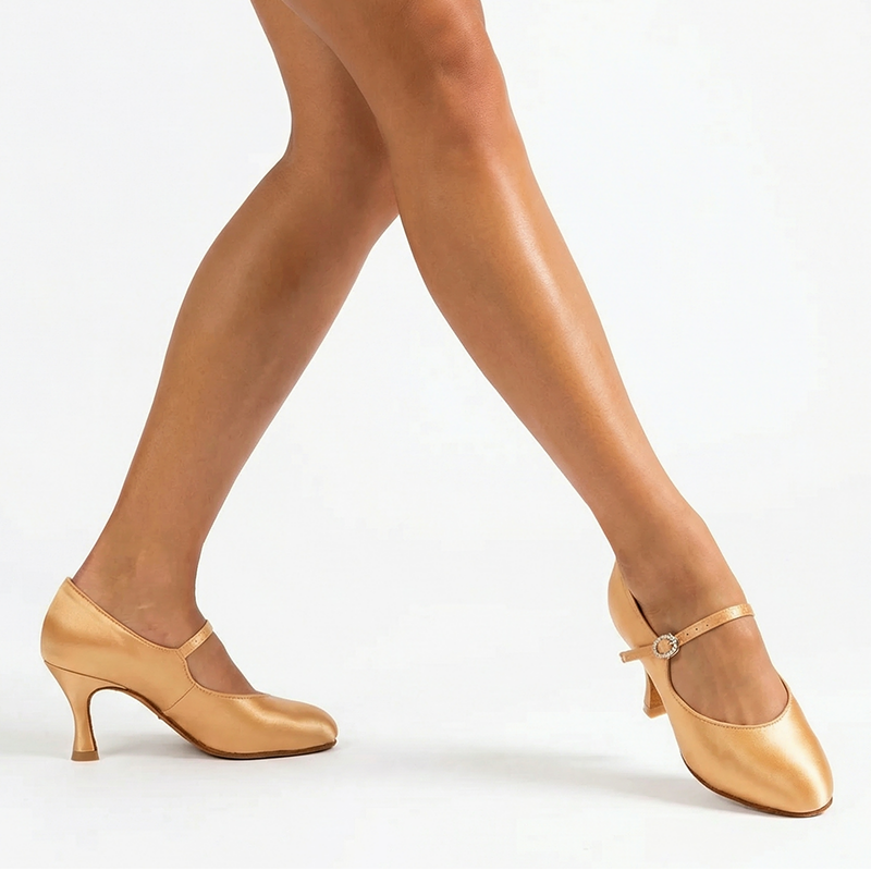 Women's Satin Customized Heel Modern Dance Shoes Ballroom Dance Shoes