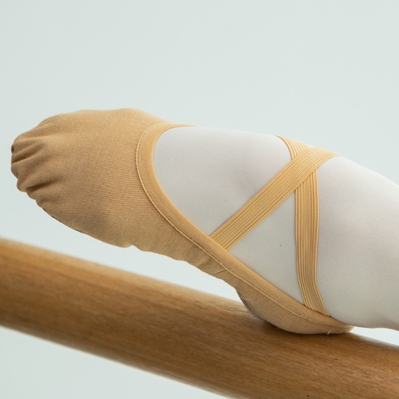 WY Women's Stretch Canvas Split-Sole Ballet Shoes
