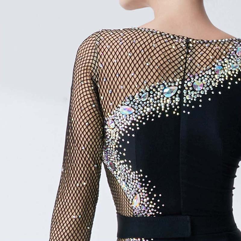 YUN Customisable-Women's Diamonds Ballroom Dancewear Modern Cotillion Waltz Dance Dress