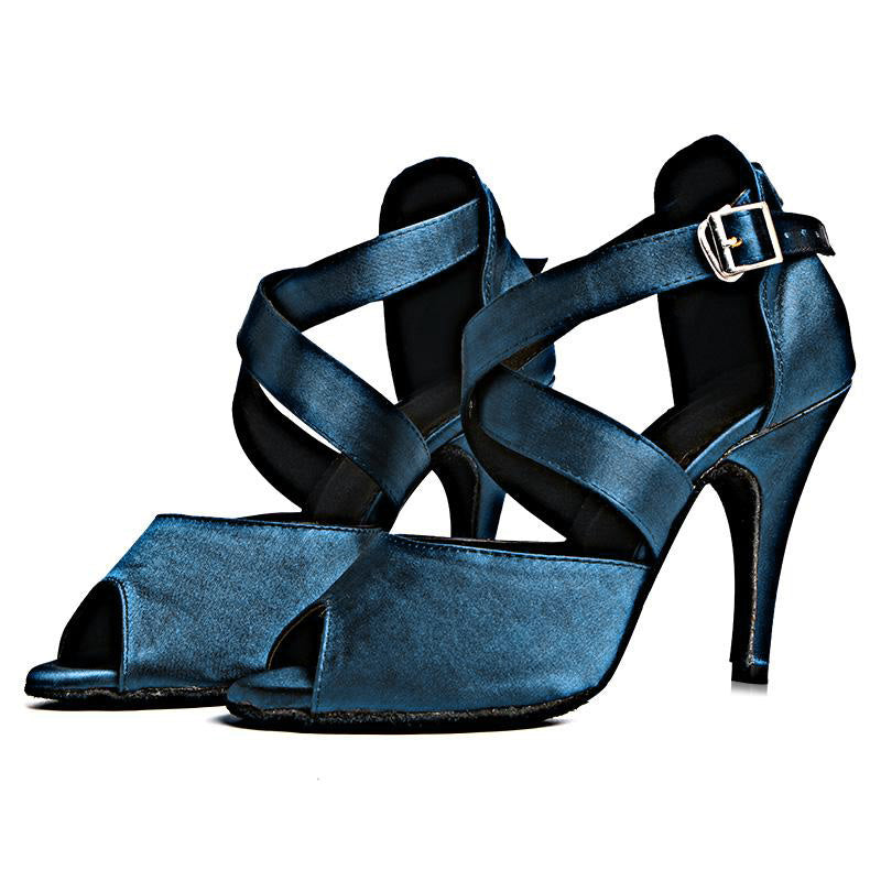 Women's Satin Customized Heel Latin Shoes  Ballroom Dance Shoes