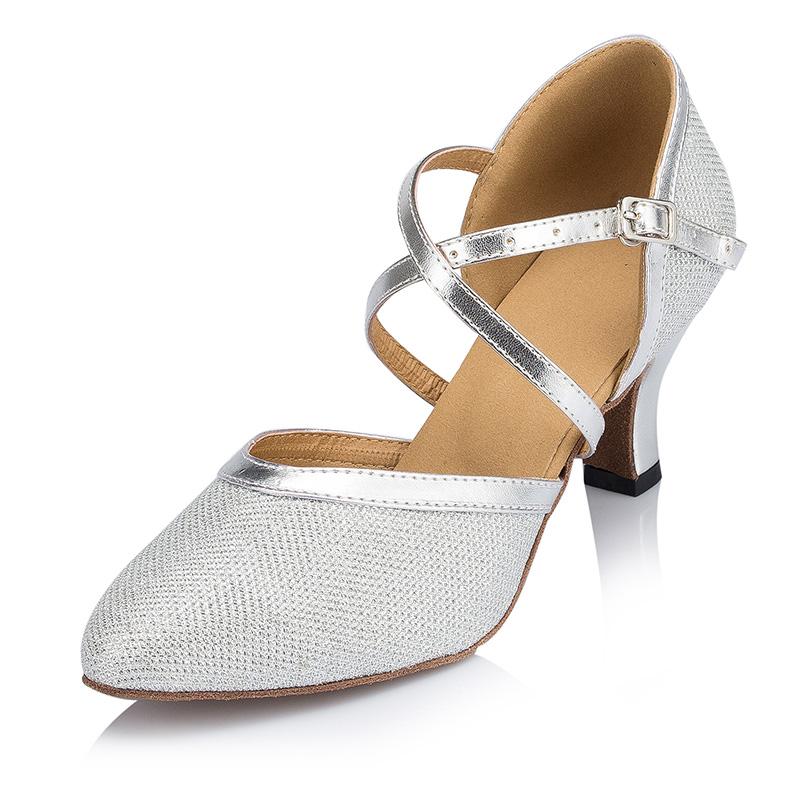 Women's  Sparkling Glitter Customized Heel Ballroom Dance Shoes Modern Shoes