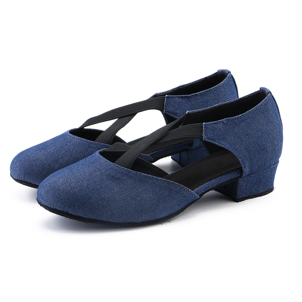 Women's Demin 3.5cm Heels Ballroom Swing Dance Shoes