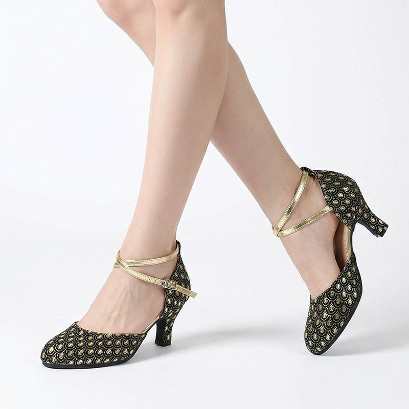 Women's Satin Customized Heel Ballroom Dance Shoes