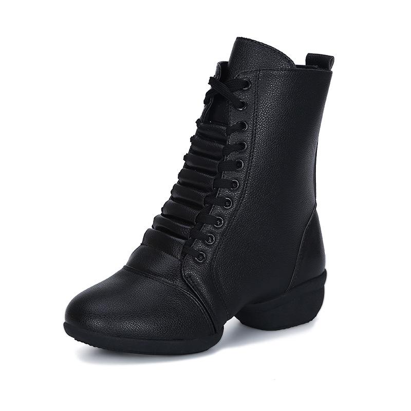 Women's Leatherette 4cm Heel With Lace-up Dance Shoes Jazz Shoes
