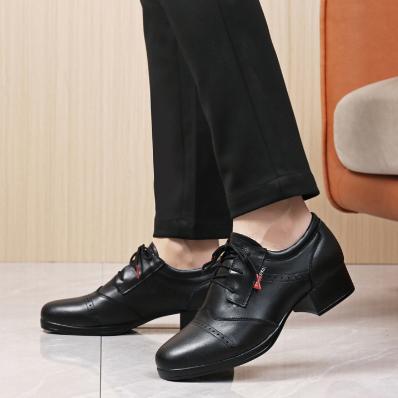 Men's 4cm Leatherette Heels Ballroom Dance Shoes