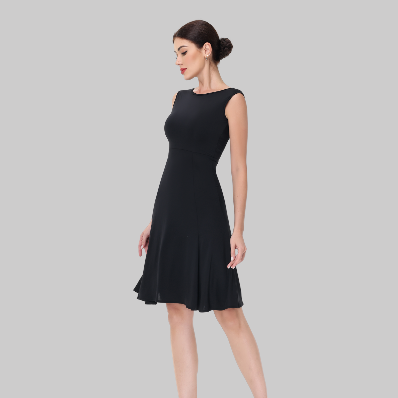 Women's Black Sleeveless Dance Wear Dance Dress Performance Wear