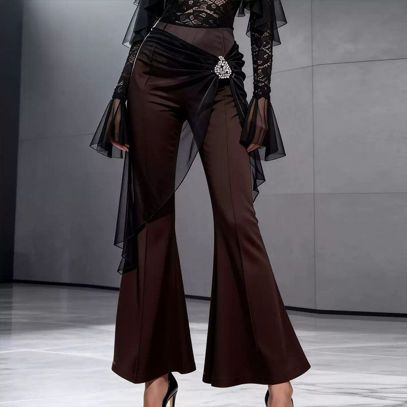 YJFY Women's Bell-Bottom Pants Modern Dance Pants Dance Wear Training Performance Pants